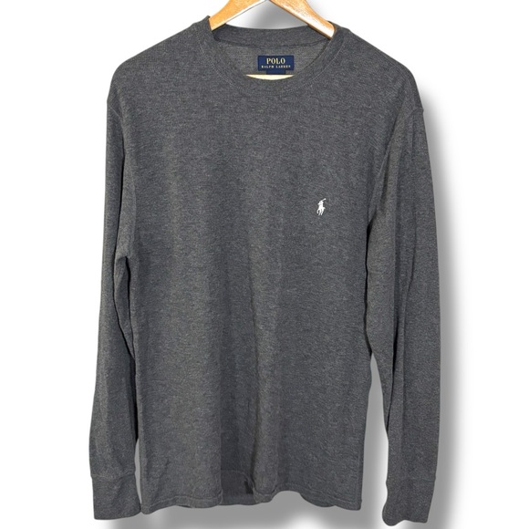 Polo by Ralph Lauren Charcoal Long Sleeve Tee - Picture 1 of 8